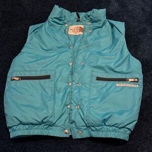 Vintage North Face Aqua Blue Vest